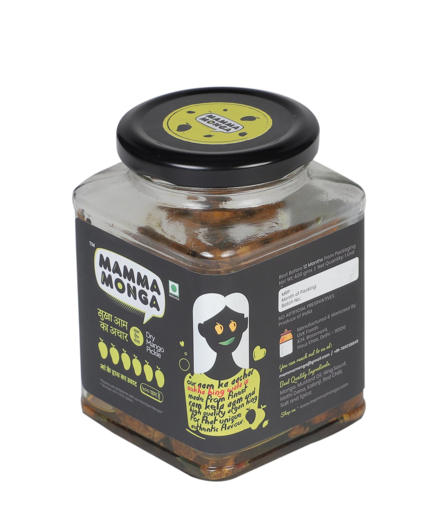 AAM KA AACHAR SUKHA HING WALA, (MANGO PICKLE -DRY)